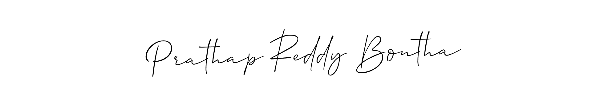 How to make Prathap Reddy Bontha signature? Allison_Script is a professional autograph style. Create handwritten signature for Prathap Reddy Bontha name. Prathap Reddy Bontha signature style 2 images and pictures png