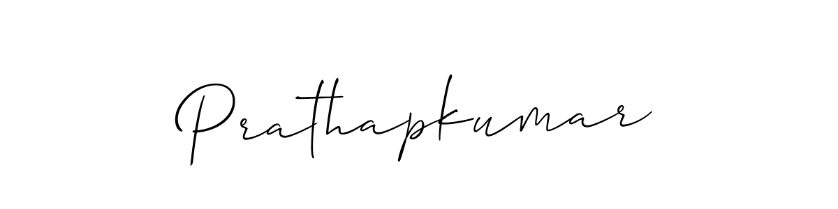 How to make Prathapkumar signature? Allison_Script is a professional autograph style. Create handwritten signature for Prathapkumar name. Prathapkumar signature style 2 images and pictures png