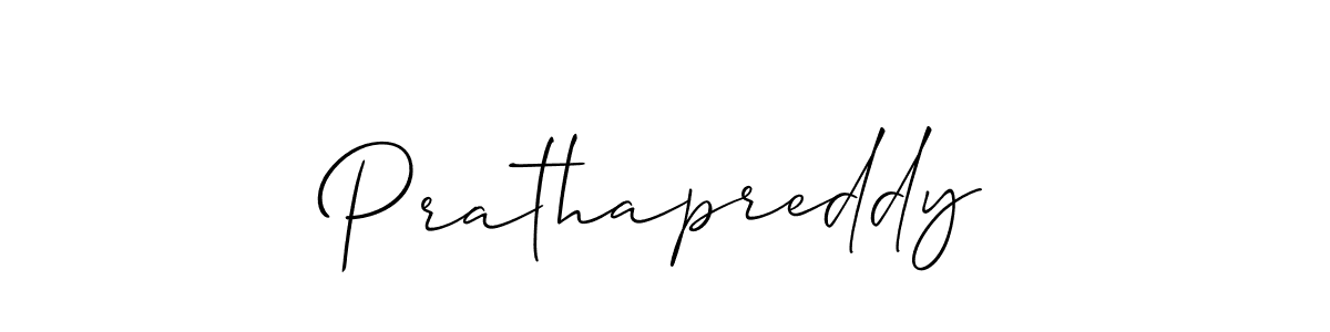 Use a signature maker to create a handwritten signature online. With this signature software, you can design (Allison_Script) your own signature for name Prathapreddy. Prathapreddy signature style 2 images and pictures png