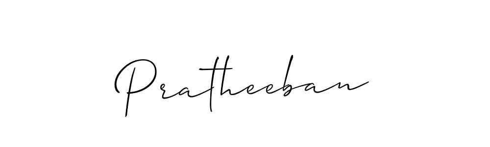 How to make Pratheeban signature? Allison_Script is a professional autograph style. Create handwritten signature for Pratheeban name. Pratheeban signature style 2 images and pictures png