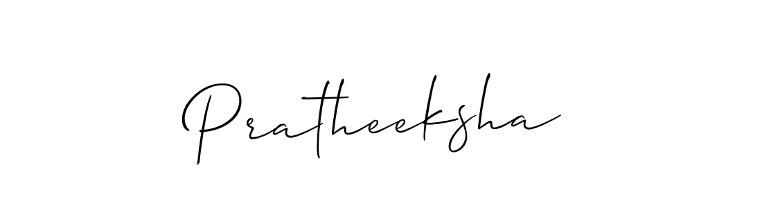 How to make Pratheeksha signature? Allison_Script is a professional autograph style. Create handwritten signature for Pratheeksha name. Pratheeksha signature style 2 images and pictures png