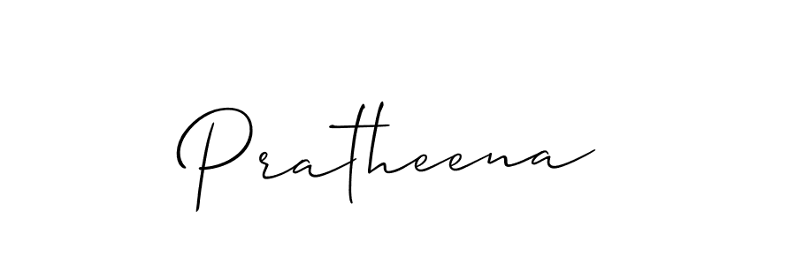 How to make Pratheena signature? Allison_Script is a professional autograph style. Create handwritten signature for Pratheena name. Pratheena signature style 2 images and pictures png