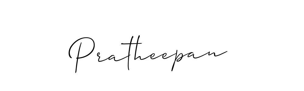 Make a beautiful signature design for name Pratheepan. With this signature (Allison_Script) style, you can create a handwritten signature for free. Pratheepan signature style 2 images and pictures png