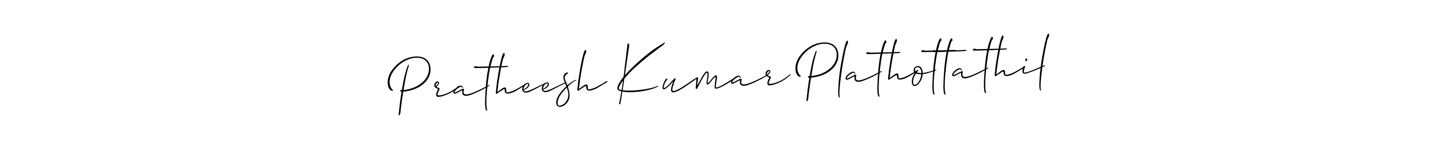 Design your own signature with our free online signature maker. With this signature software, you can create a handwritten (Allison_Script) signature for name Pratheesh Kumar Plathottathil. Pratheesh Kumar Plathottathil signature style 2 images and pictures png