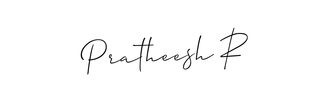 You should practise on your own different ways (Allison_Script) to write your name (Pratheesh R) in signature. don't let someone else do it for you. Pratheesh R signature style 2 images and pictures png