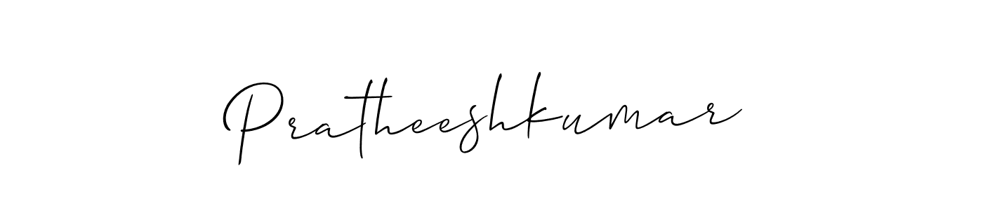 Design your own signature with our free online signature maker. With this signature software, you can create a handwritten (Allison_Script) signature for name Pratheeshkumar. Pratheeshkumar signature style 2 images and pictures png