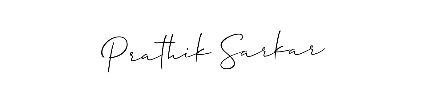 if you are searching for the best signature style for your name Prathik Sarkar. so please give up your signature search. here we have designed multiple signature styles  using Allison_Script. Prathik Sarkar signature style 2 images and pictures png