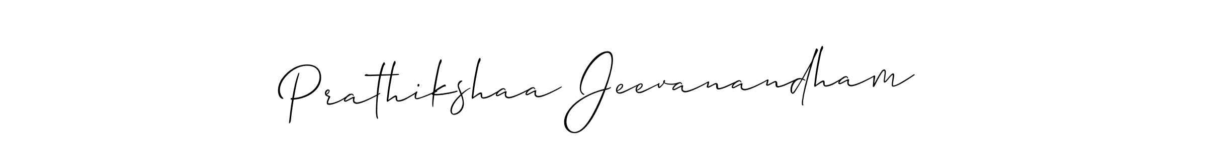 Make a beautiful signature design for name Prathikshaa Jeevanandham. With this signature (Allison_Script) style, you can create a handwritten signature for free. Prathikshaa Jeevanandham signature style 2 images and pictures png