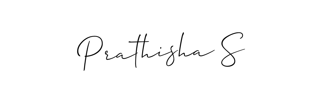 Make a beautiful signature design for name Prathisha S. Use this online signature maker to create a handwritten signature for free. Prathisha S signature style 2 images and pictures png