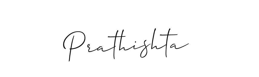 Make a beautiful signature design for name Prathishta. With this signature (Allison_Script) style, you can create a handwritten signature for free. Prathishta signature style 2 images and pictures png