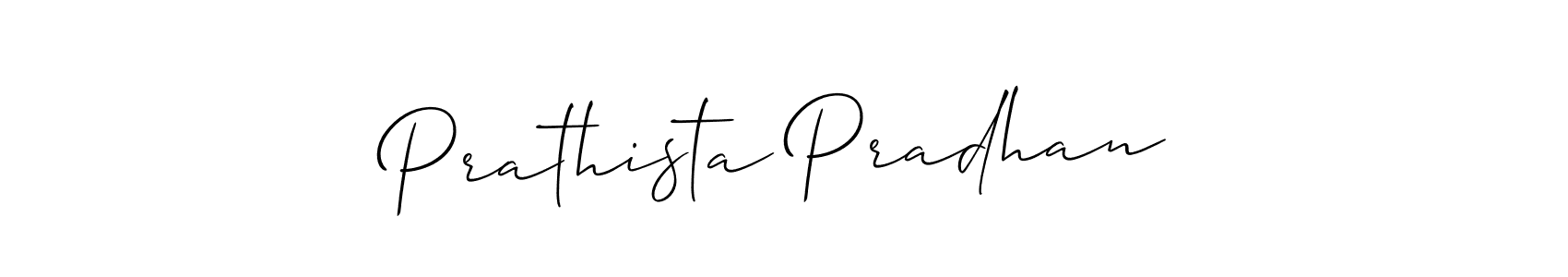 Also You can easily find your signature by using the search form. We will create Prathista Pradhan name handwritten signature images for you free of cost using Allison_Script sign style. Prathista Pradhan signature style 2 images and pictures png