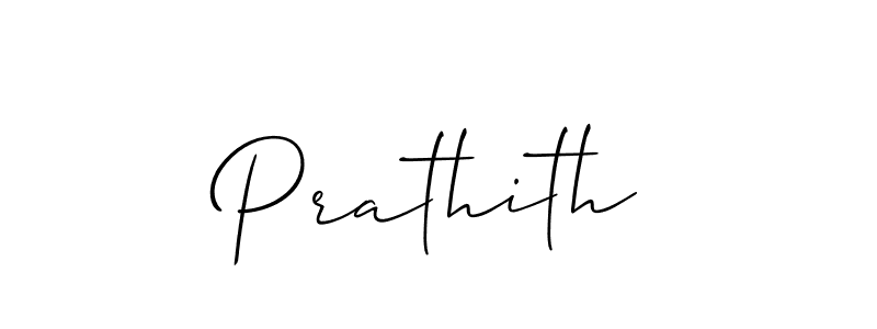 Create a beautiful signature design for name Prathith. With this signature (Allison_Script) fonts, you can make a handwritten signature for free. Prathith signature style 2 images and pictures png