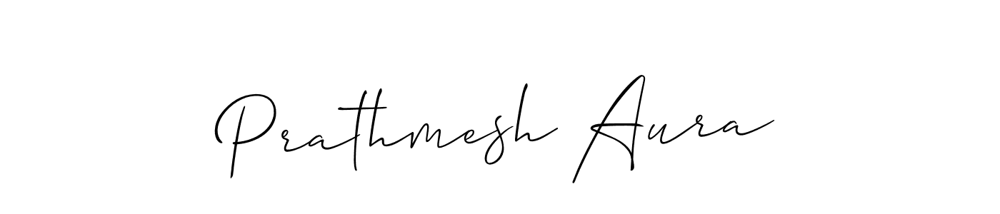 Make a beautiful signature design for name Prathmesh Aura. With this signature (Allison_Script) style, you can create a handwritten signature for free. Prathmesh Aura signature style 2 images and pictures png