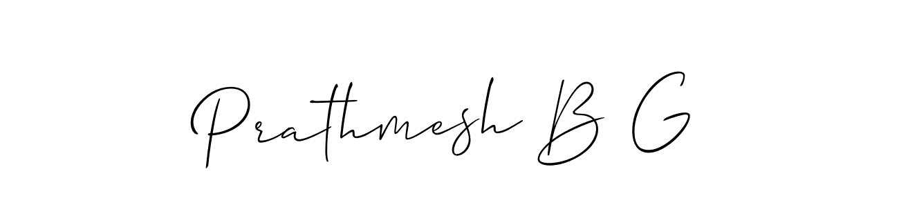It looks lik you need a new signature style for name Prathmesh B G. Design unique handwritten (Allison_Script) signature with our free signature maker in just a few clicks. Prathmesh B G signature style 2 images and pictures png