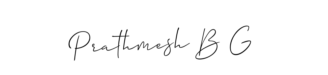 It looks lik you need a new signature style for name Prathmesh B G. Design unique handwritten (Allison_Script) signature with our free signature maker in just a few clicks. Prathmesh B G signature style 2 images and pictures png