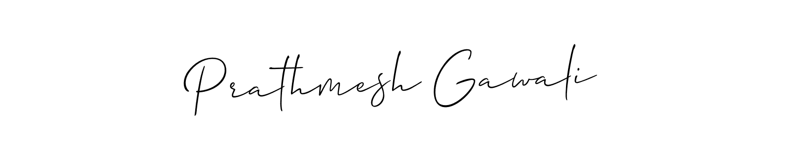 Use a signature maker to create a handwritten signature online. With this signature software, you can design (Allison_Script) your own signature for name Prathmesh Gawali. Prathmesh Gawali signature style 2 images and pictures png