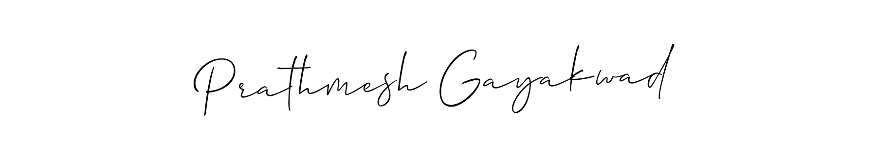 How to make Prathmesh Gayakwad name signature. Use Allison_Script style for creating short signs online. This is the latest handwritten sign. Prathmesh Gayakwad signature style 2 images and pictures png