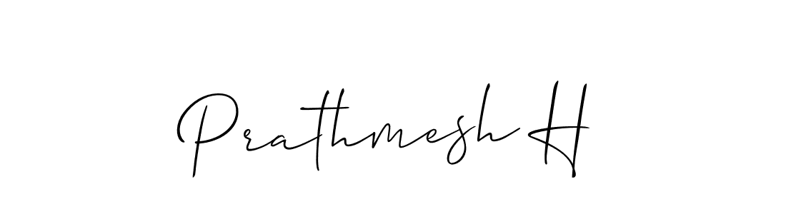 Use a signature maker to create a handwritten signature online. With this signature software, you can design (Allison_Script) your own signature for name Prathmesh H. Prathmesh H signature style 2 images and pictures png