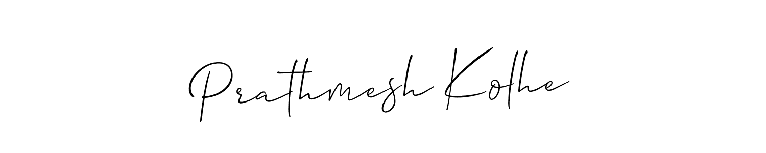 Create a beautiful signature design for name Prathmesh Kolhe. With this signature (Allison_Script) fonts, you can make a handwritten signature for free. Prathmesh Kolhe signature style 2 images and pictures png