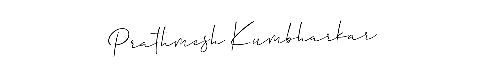 The best way (Allison_Script) to make a short signature is to pick only two or three words in your name. The name Prathmesh Kumbharkar include a total of six letters. For converting this name. Prathmesh Kumbharkar signature style 2 images and pictures png
