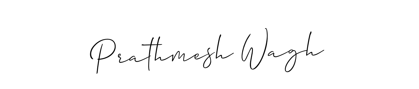 Design your own signature with our free online signature maker. With this signature software, you can create a handwritten (Allison_Script) signature for name Prathmesh Wagh. Prathmesh Wagh signature style 2 images and pictures png