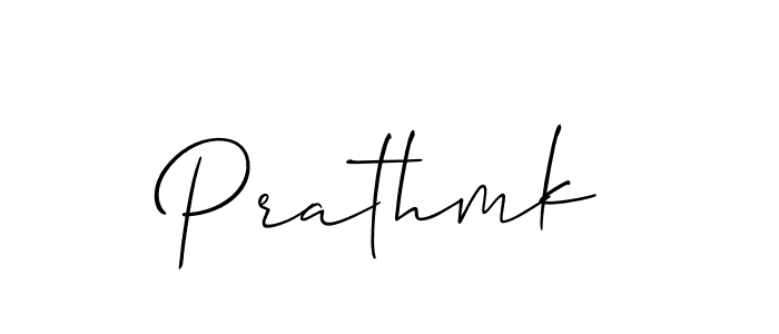 Use a signature maker to create a handwritten signature online. With this signature software, you can design (Allison_Script) your own signature for name Prathmk. Prathmk signature style 2 images and pictures png