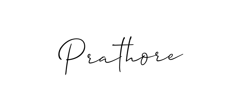Use a signature maker to create a handwritten signature online. With this signature software, you can design (Allison_Script) your own signature for name Prathore. Prathore signature style 2 images and pictures png