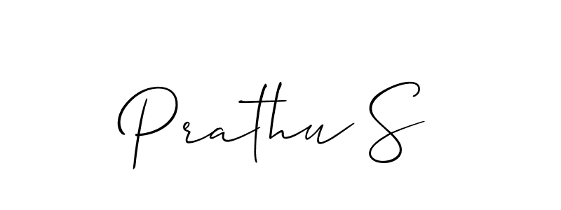 Design your own signature with our free online signature maker. With this signature software, you can create a handwritten (Allison_Script) signature for name Prathu S. Prathu S signature style 2 images and pictures png