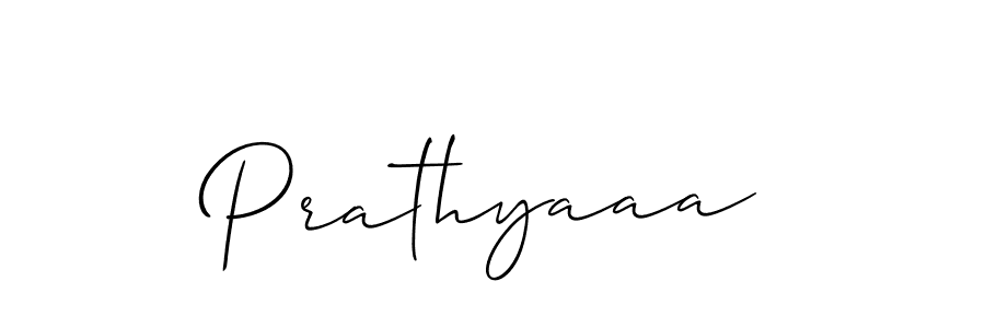 Use a signature maker to create a handwritten signature online. With this signature software, you can design (Allison_Script) your own signature for name Prathyaaa. Prathyaaa signature style 2 images and pictures png