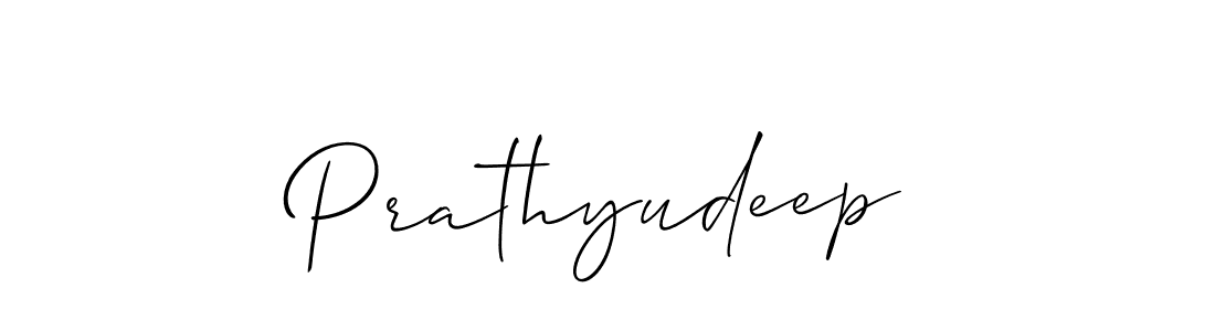 It looks lik you need a new signature style for name Prathyudeep. Design unique handwritten (Allison_Script) signature with our free signature maker in just a few clicks. Prathyudeep signature style 2 images and pictures png