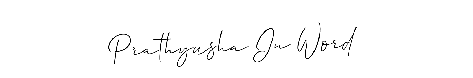 Allison_Script is a professional signature style that is perfect for those who want to add a touch of class to their signature. It is also a great choice for those who want to make their signature more unique. Get Prathyusha In Word name to fancy signature for free. Prathyusha In Word signature style 2 images and pictures png