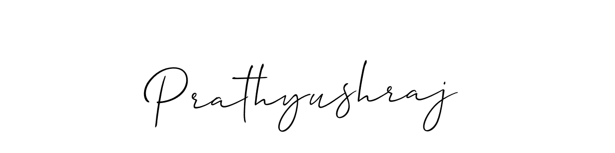 Also we have Prathyushraj name is the best signature style. Create professional handwritten signature collection using Allison_Script autograph style. Prathyushraj signature style 2 images and pictures png