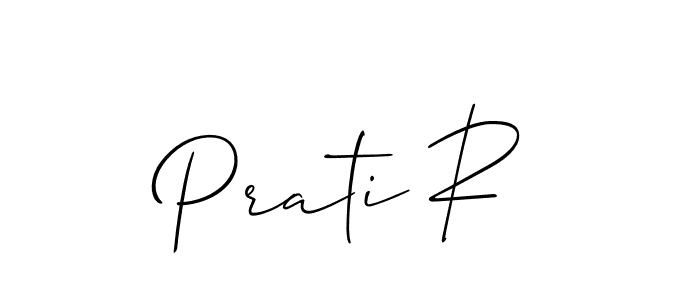 Create a beautiful signature design for name Prati R. With this signature (Allison_Script) fonts, you can make a handwritten signature for free. Prati R signature style 2 images and pictures png