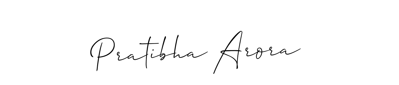 You should practise on your own different ways (Allison_Script) to write your name (Pratibha Arora) in signature. don't let someone else do it for you. Pratibha Arora signature style 2 images and pictures png
