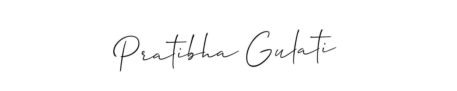 Pratibha Gulati stylish signature style. Best Handwritten Sign (Allison_Script) for my name. Handwritten Signature Collection Ideas for my name Pratibha Gulati. Pratibha Gulati signature style 2 images and pictures png