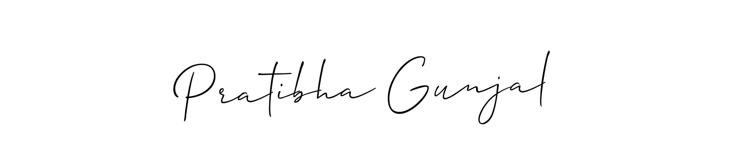 Similarly Allison_Script is the best handwritten signature design. Signature creator online .You can use it as an online autograph creator for name Pratibha Gunjal. Pratibha Gunjal signature style 2 images and pictures png