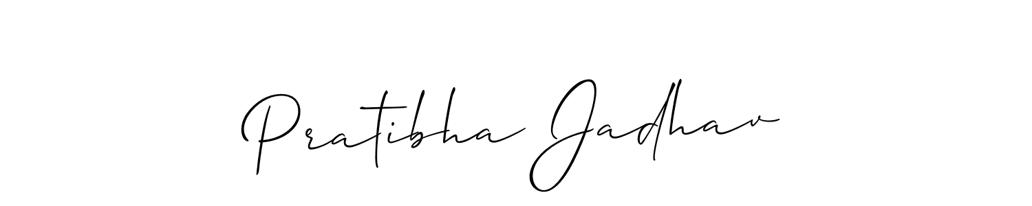 Pratibha Jadhav stylish signature style. Best Handwritten Sign (Allison_Script) for my name. Handwritten Signature Collection Ideas for my name Pratibha Jadhav. Pratibha Jadhav signature style 2 images and pictures png