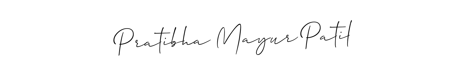 How to make Pratibha Mayur Patil signature? Allison_Script is a professional autograph style. Create handwritten signature for Pratibha Mayur Patil name. Pratibha Mayur Patil signature style 2 images and pictures png