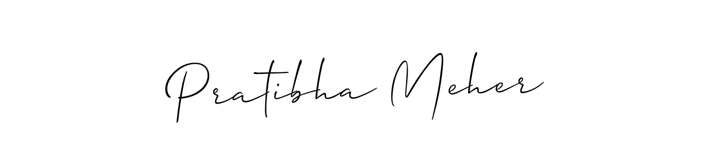 It looks lik you need a new signature style for name Pratibha Meher. Design unique handwritten (Allison_Script) signature with our free signature maker in just a few clicks. Pratibha Meher signature style 2 images and pictures png