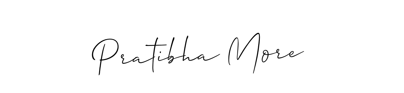 Design your own signature with our free online signature maker. With this signature software, you can create a handwritten (Allison_Script) signature for name Pratibha More. Pratibha More signature style 2 images and pictures png