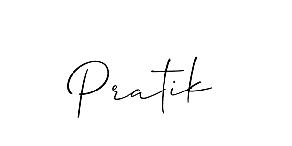 How to make Pratik name signature. Use Allison_Script style for creating short signs online. This is the latest handwritten sign. Pratik signature style 2 images and pictures png