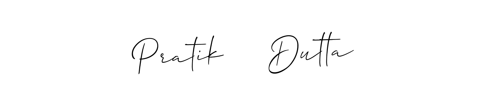 Use a signature maker to create a handwritten signature online. With this signature software, you can design (Allison_Script) your own signature for name Pratik     Dutta. Pratik     Dutta signature style 2 images and pictures png