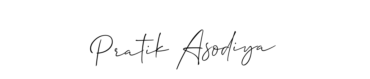 Also You can easily find your signature by using the search form. We will create Pratik Asodiya name handwritten signature images for you free of cost using Allison_Script sign style. Pratik Asodiya signature style 2 images and pictures png