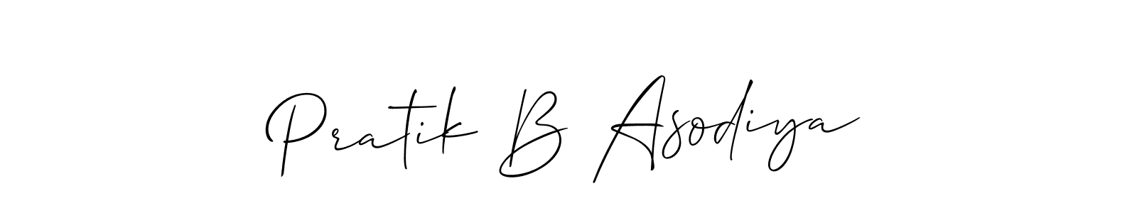 This is the best signature style for the Pratik B Asodiya name. Also you like these signature font (Allison_Script). Mix name signature. Pratik B Asodiya signature style 2 images and pictures png