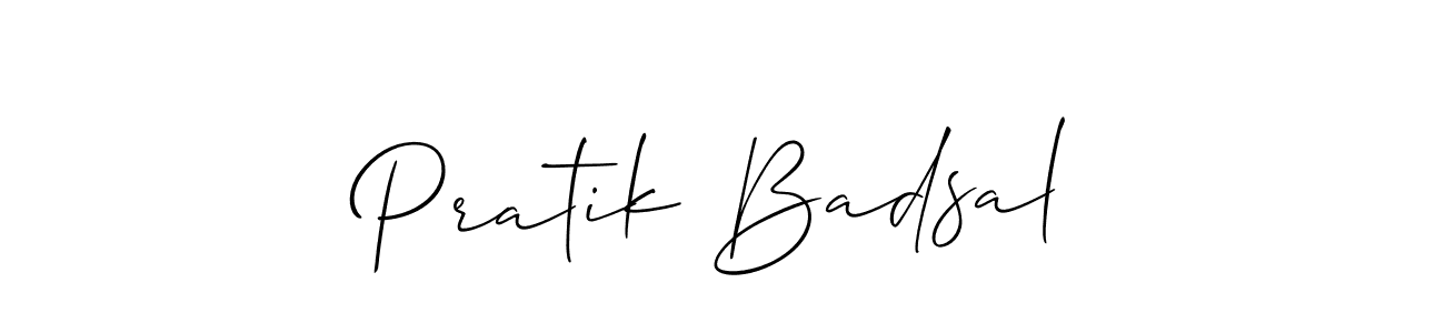 This is the best signature style for the Pratik Badsal name. Also you like these signature font (Allison_Script). Mix name signature. Pratik Badsal signature style 2 images and pictures png