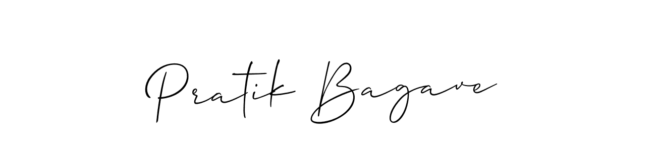 Make a beautiful signature design for name Pratik Bagave. With this signature (Allison_Script) style, you can create a handwritten signature for free. Pratik Bagave signature style 2 images and pictures png