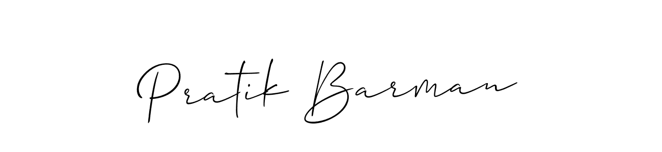 Use a signature maker to create a handwritten signature online. With this signature software, you can design (Allison_Script) your own signature for name Pratik Barman. Pratik Barman signature style 2 images and pictures png