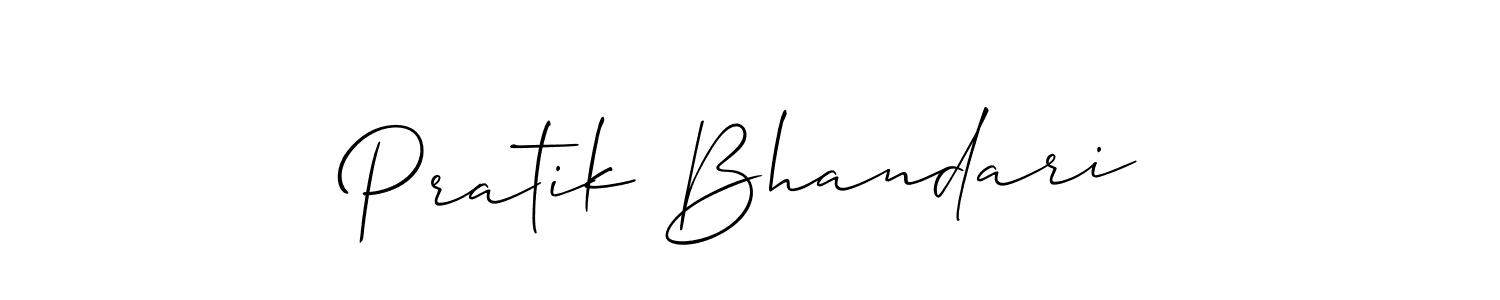 It looks lik you need a new signature style for name Pratik Bhandari. Design unique handwritten (Allison_Script) signature with our free signature maker in just a few clicks. Pratik Bhandari signature style 2 images and pictures png