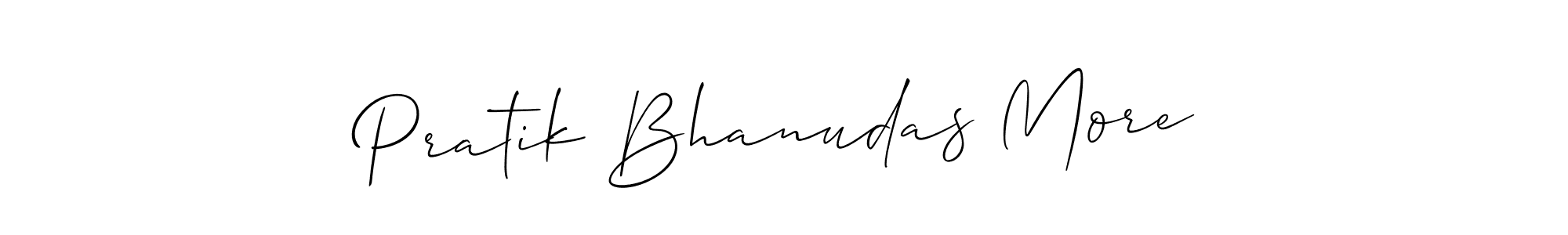 Make a beautiful signature design for name Pratik Bhanudas More. With this signature (Allison_Script) style, you can create a handwritten signature for free. Pratik Bhanudas More signature style 2 images and pictures png