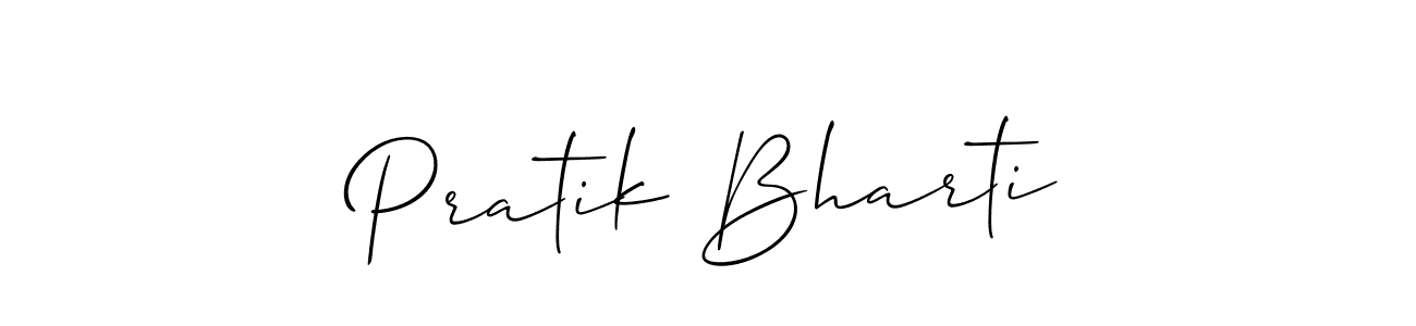Make a short Pratik Bharti signature style. Manage your documents anywhere anytime using Allison_Script. Create and add eSignatures, submit forms, share and send files easily. Pratik Bharti signature style 2 images and pictures png